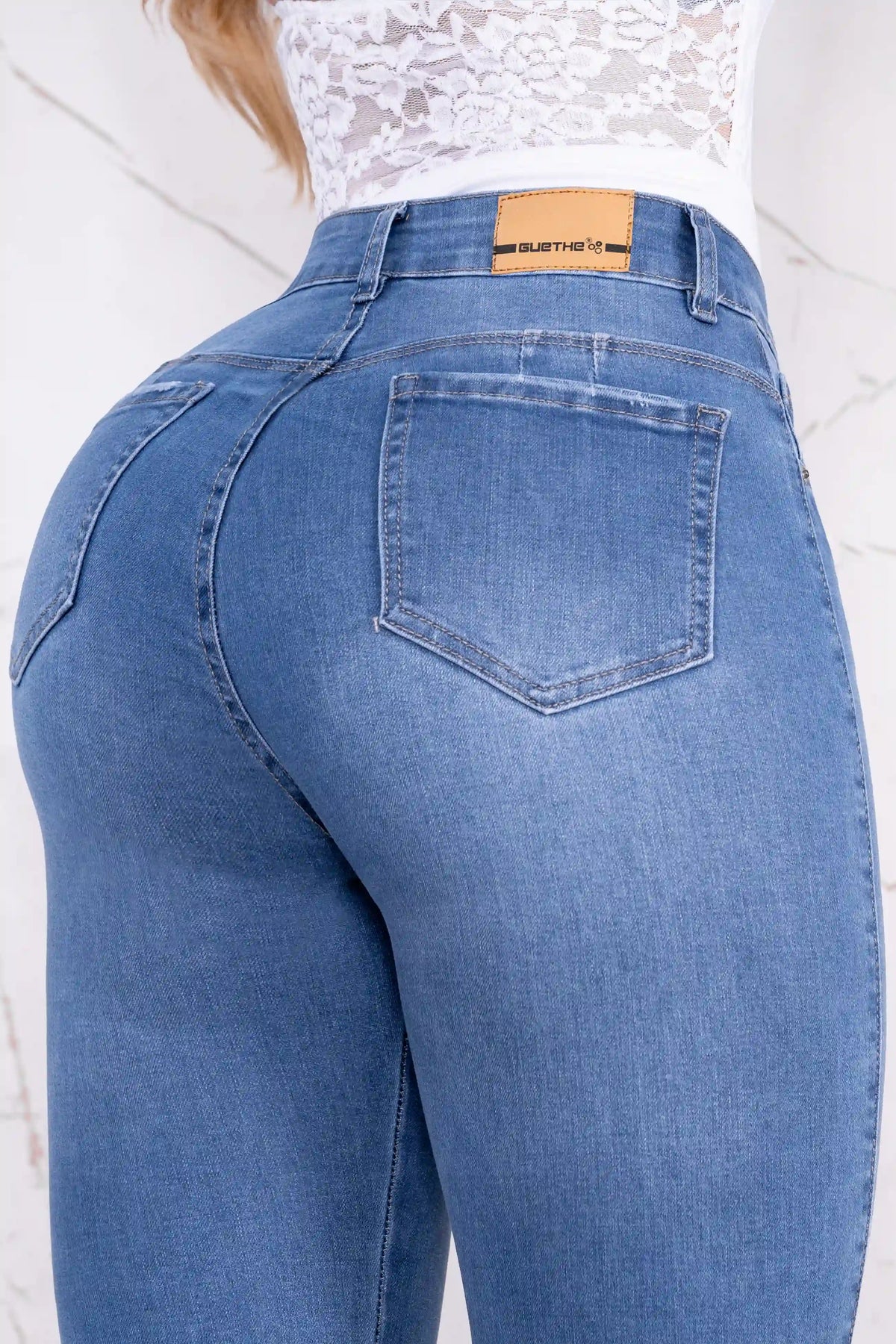 Jeans Skinny Push Up Tiro Alto L6056 - Guethe08 | Fábrica de Jeans