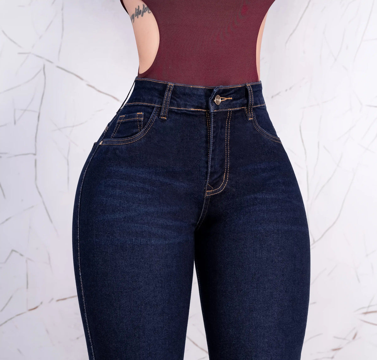 Jeans Skinny Push Up Tiro Alto L6059