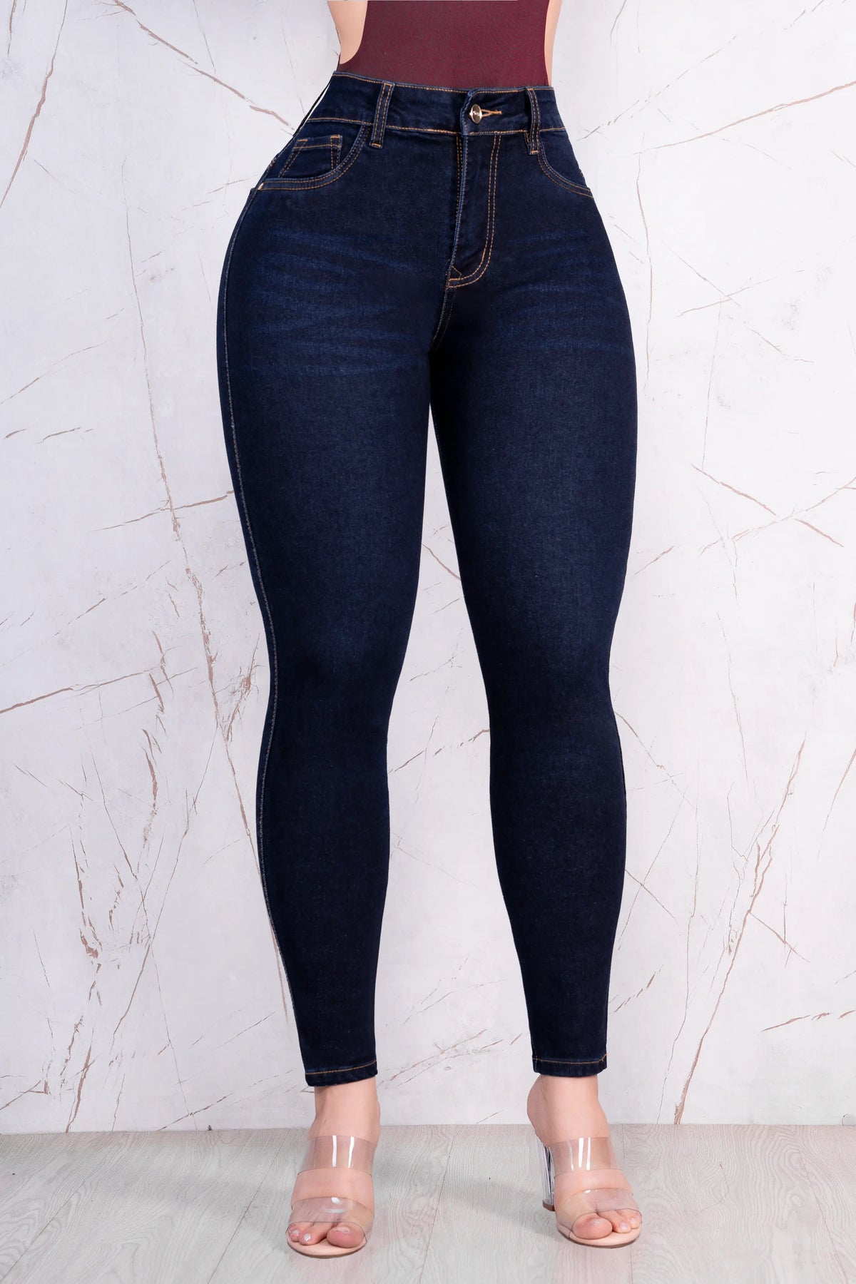 Jeans Skinny Push Up Tiro Alto L6059