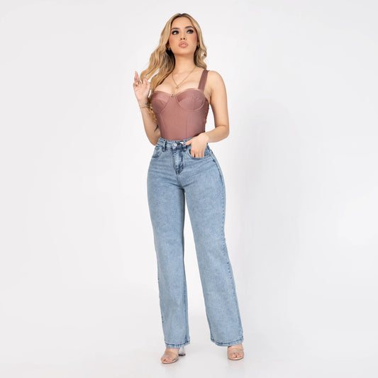 Jeans Bota Recta Stretch Mujer L6064