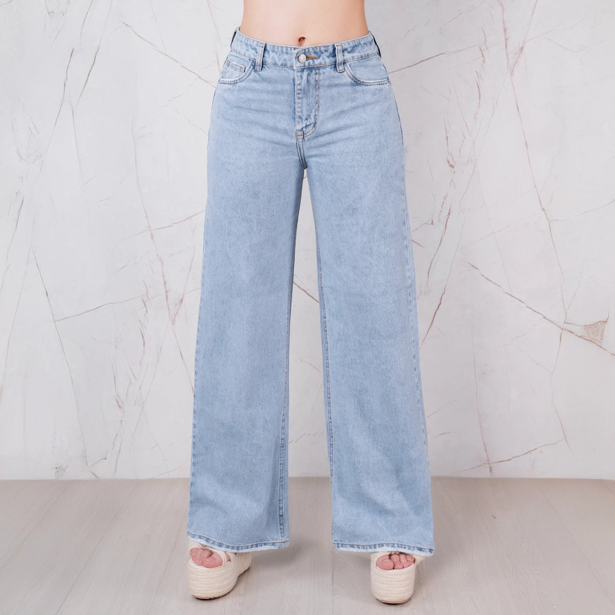 Jeans Bota Recta Rígido Mujer con cereza Bordada R5045 - Guethe08 | Fábrica de Jeans
