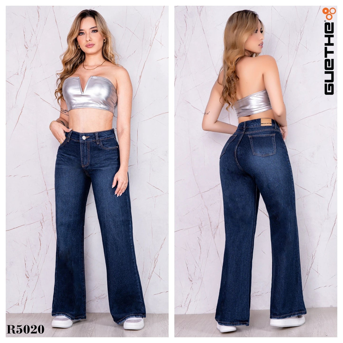 Jeans Palazzo Rígido Mujer R5020 - Guethe08 | Fábrica de Jeans
