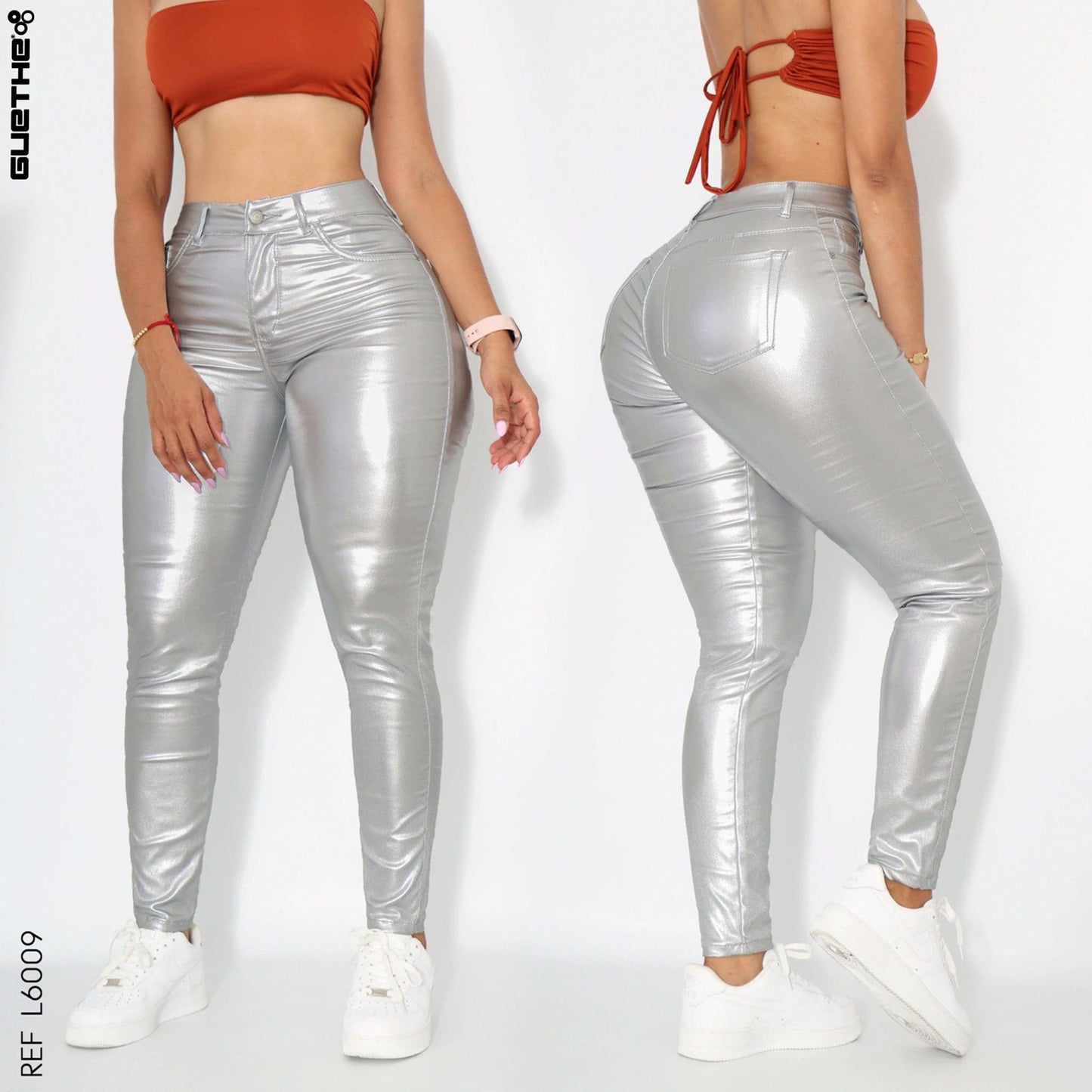 Jeans Push Up Efecto Cuero Mujer L6009 - Guethe08 | Fábrica de Jeans