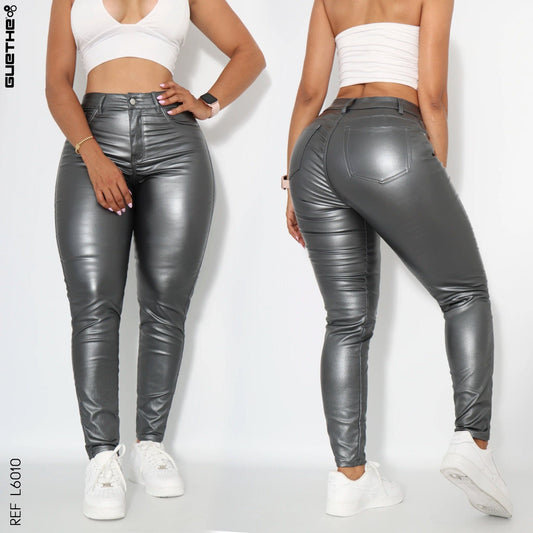 Jeans Push Up Efecto Cuero Mujer L6010 - Guethe08 | Fábrica de Jeans