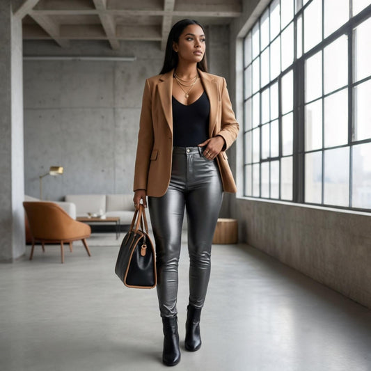 Jeans Push Up Efecto Cuero Mujer L6010 - Guethe08 | Fábrica de Jeans