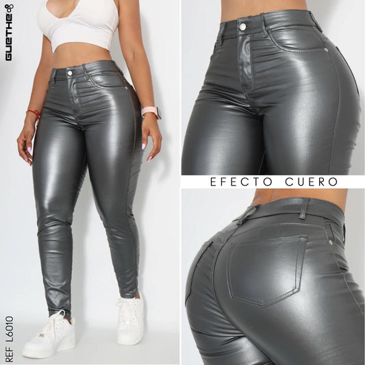 Jeans Push Up Efecto Cuero Mujer L6010 - Guethe08 | Fábrica de Jeans