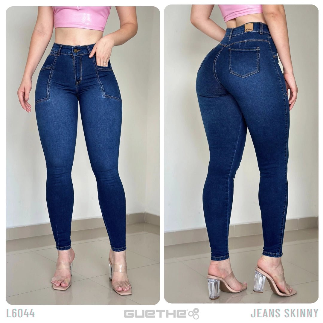 Jeans Skinny Push Up Tiro Alto L6044 - Guethe08 | Fábrica de Jeans