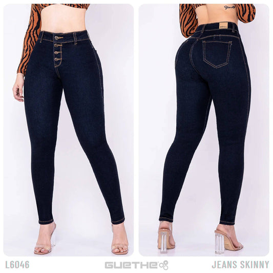 Jeans Skinny Push Up Tiro Alto L6046 - Guethe08 | Fábrica de Jeans