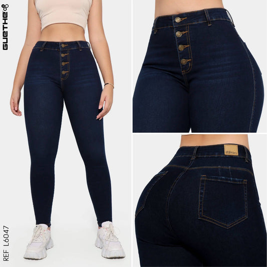 Jeans Skinny Push Up Tiro Alto L6047 - Guethe08 | Fábrica de Jeans