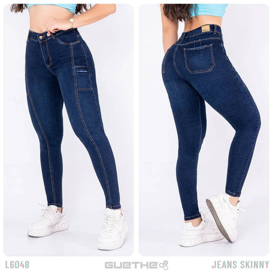 Jeans Skinny Push Up Tiro Alto L6048 - Guethe08 | Fábrica de Jeans
