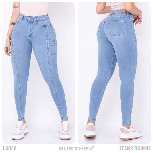 Jeans Skinny Push Up Tiro Alto L6049 - Guethe08 | Fábrica de Jeans