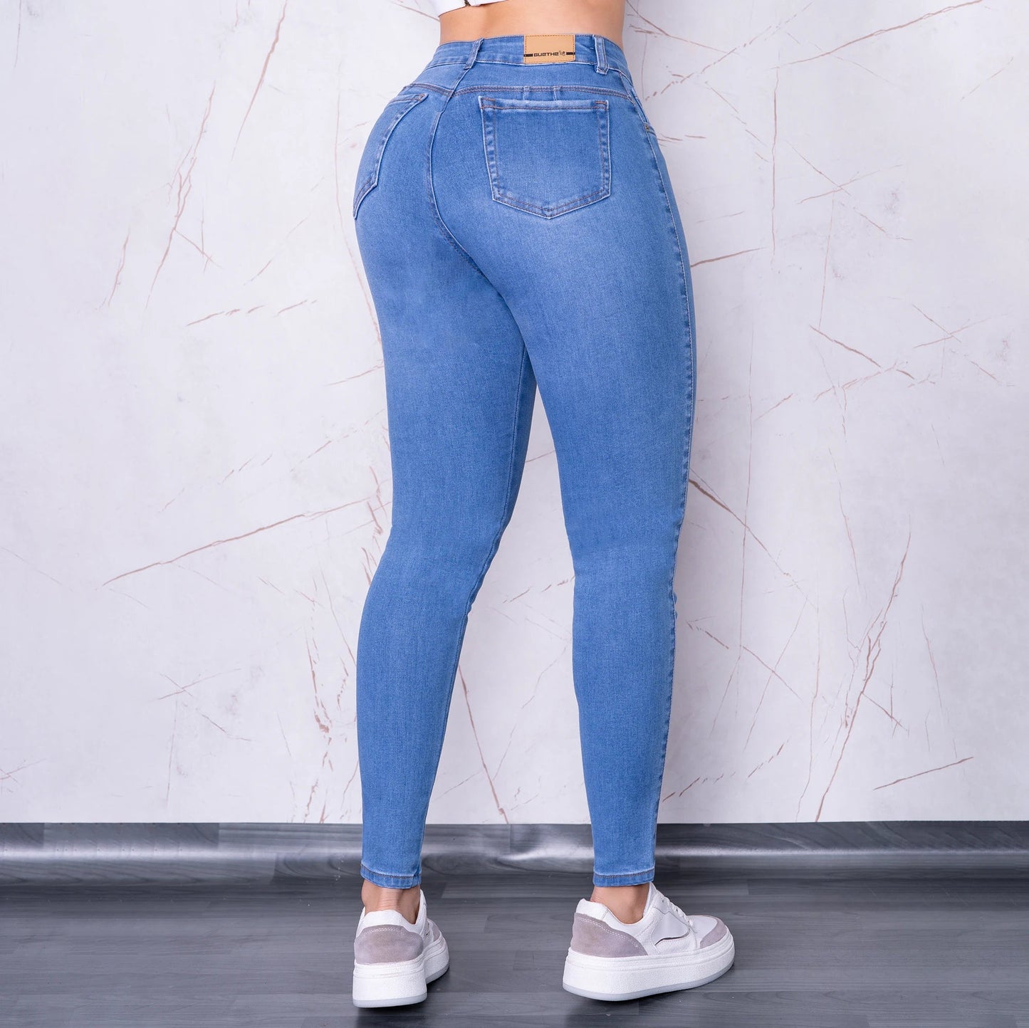 Jeans Skinny Push Up Tiro Alto L6053 - Guethe08 | Fábrica de Jeans