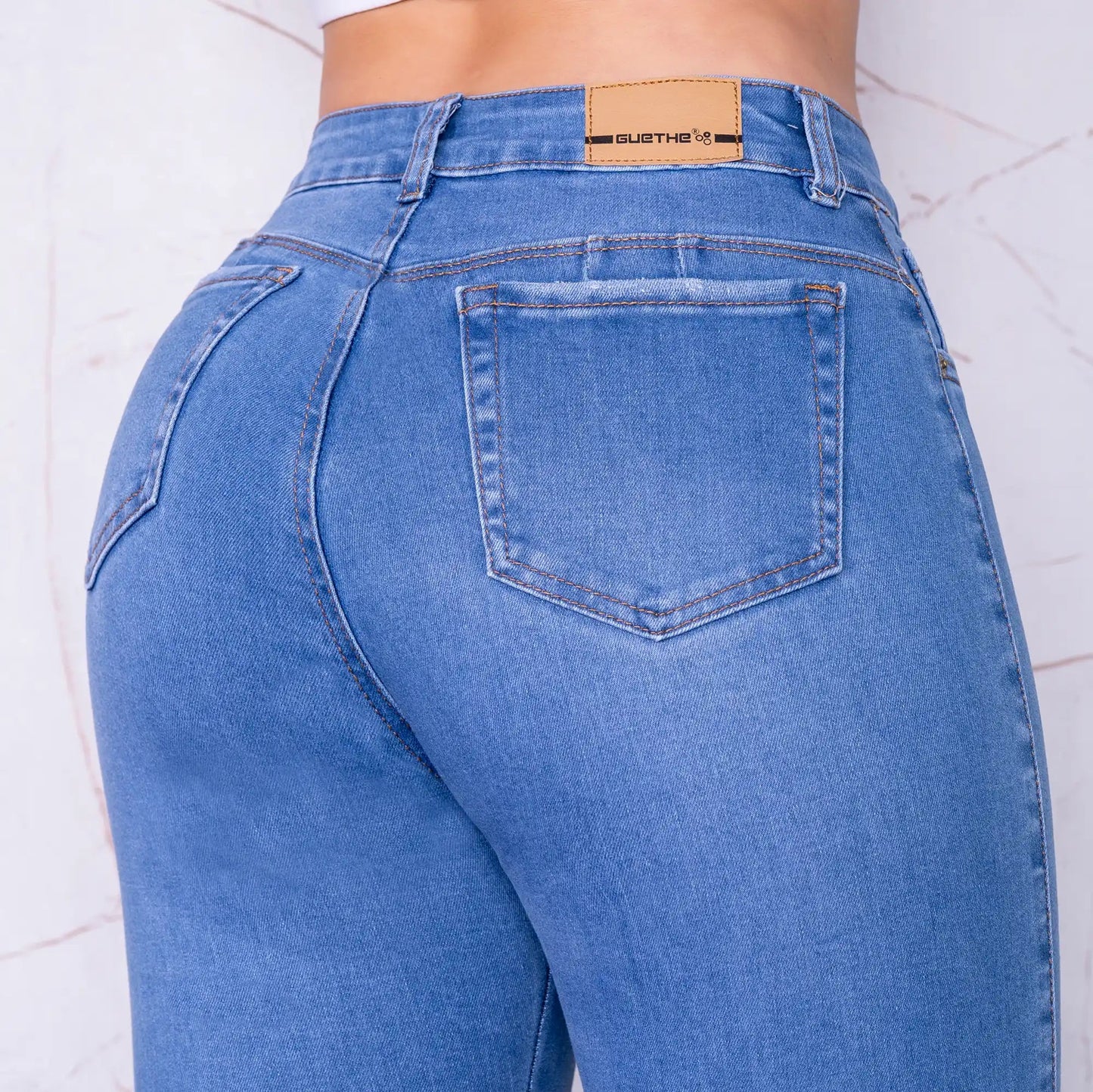 Jeans Skinny Push Up Tiro Alto L6053 - Guethe08 | Fábrica de Jeans