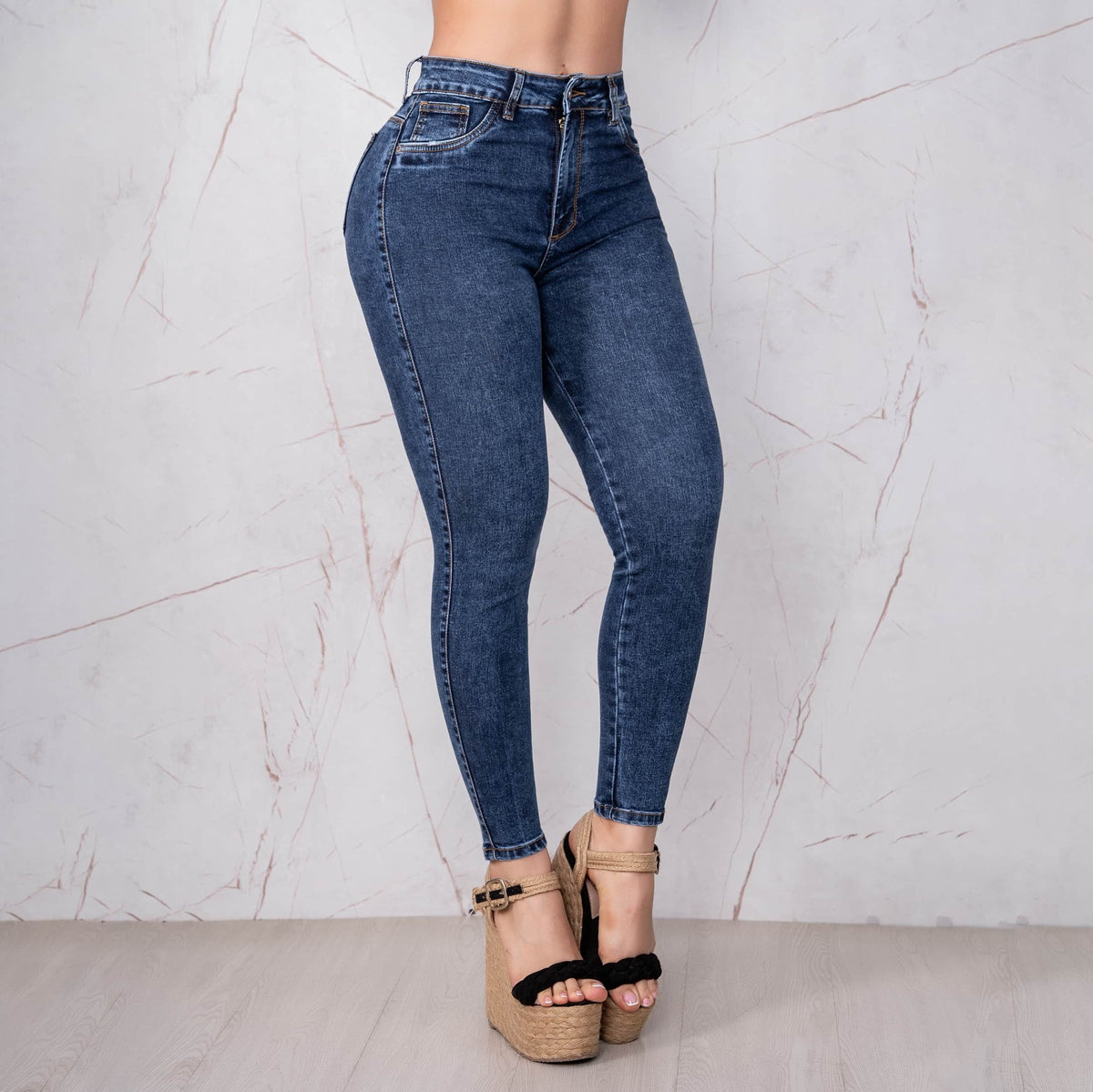 Jeans Skinny Push Up Tiro Alto L6054 - Guethe08 | Fábrica de Jeans