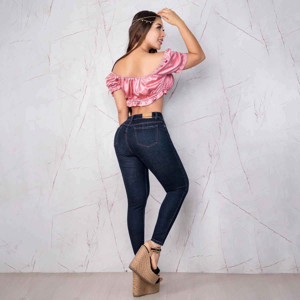Jeans Skinny Push Up Tiro Alto L6055 - Guethe08 | Fábrica de Jeans