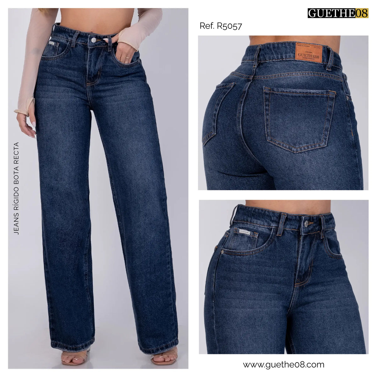 Jeans Rígido Bota Recta Mujer R5057