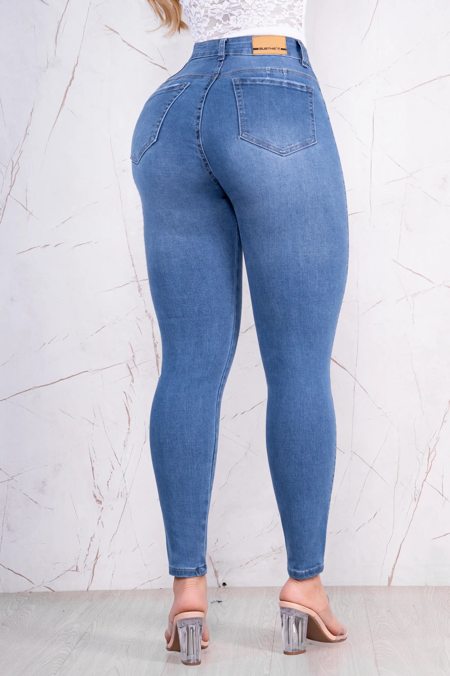 Jeans Skinny Push Up Tiro Alto L6056