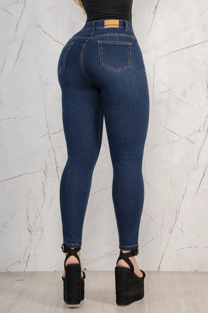 Jeans Skinny Push Up Tiro Alto L6058