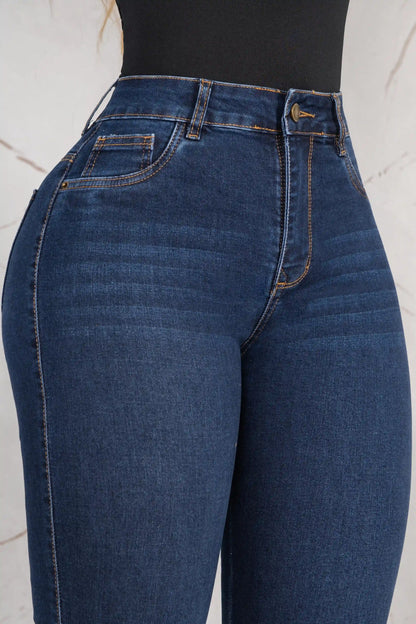 Jeans Skinny Push Up Tiro Alto L6058