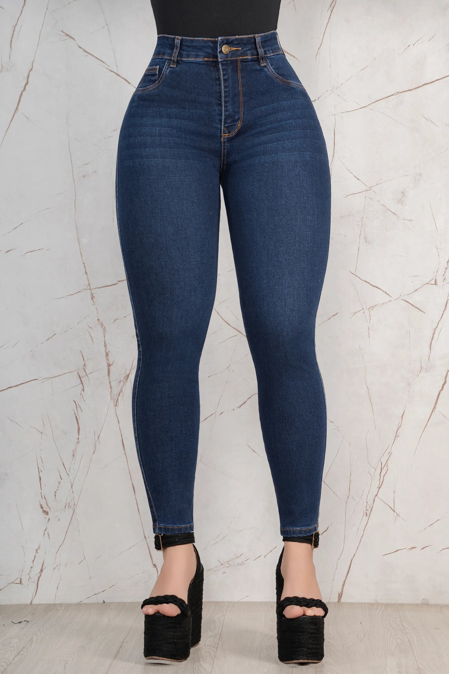 Jeans Skinny Push Up Tiro Alto L6058