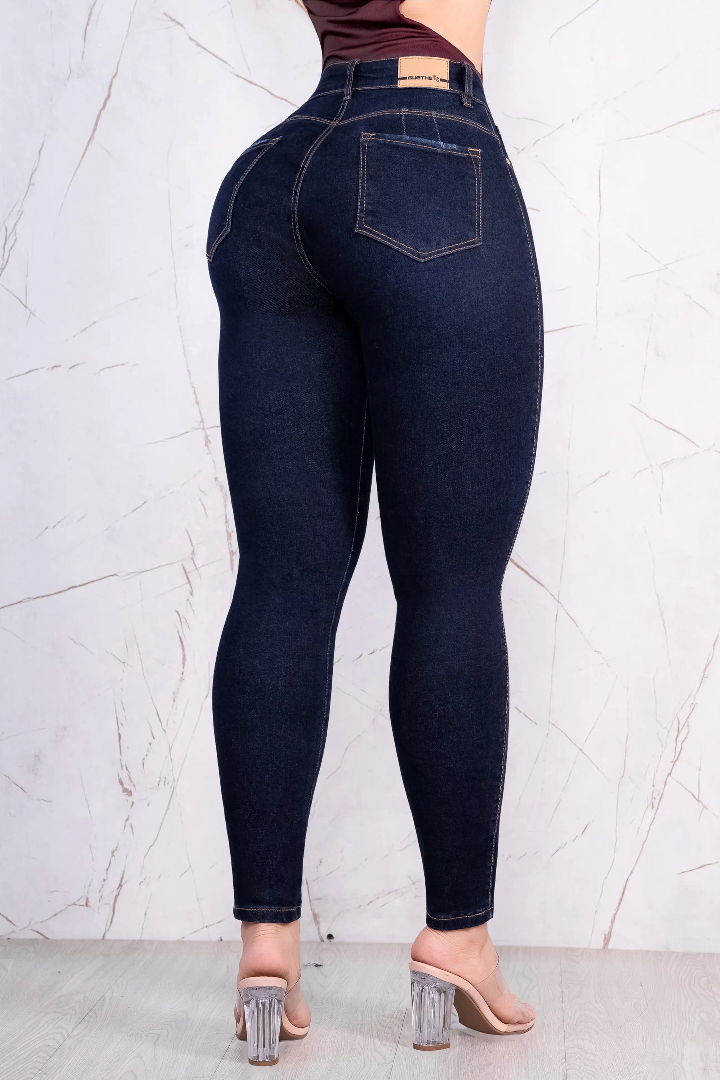 Jeans Skinny Push Up Tiro Alto L6059