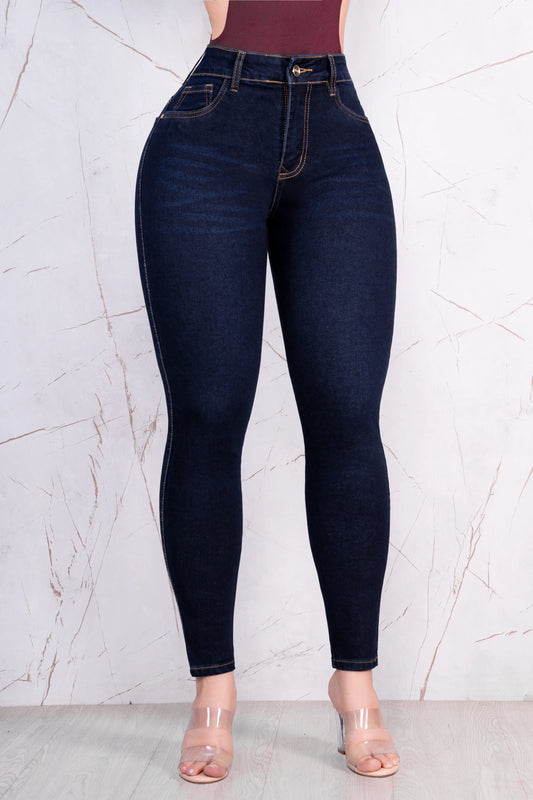 Jeans Skinny Push Up Tiro Alto L6059