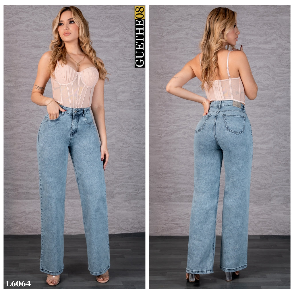 Jeans Bota Recta Strech Mujer L6064