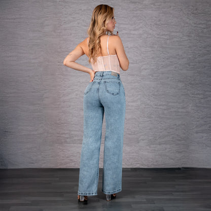 Jeans Bota Recta Strech Mujer L6064