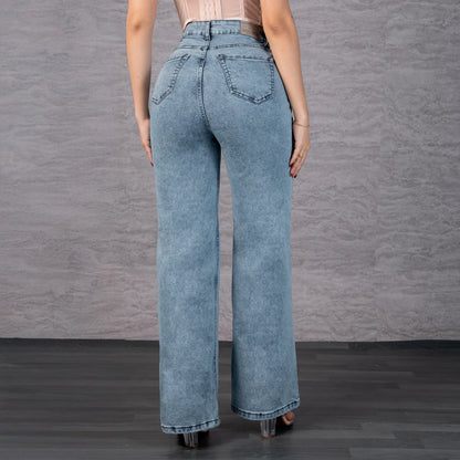 Jeans Bota Recta Strech Mujer L6064
