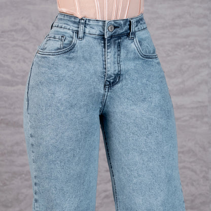 Jeans Bota Recta Strech Mujer L6064