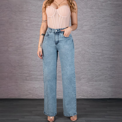 Jeans Bota Recta Strech Mujer L6064