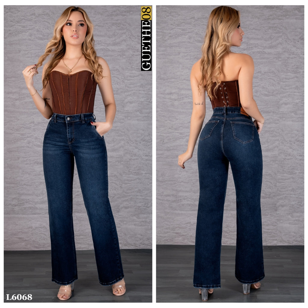 Jeans Bota Recta Strech Mujer L6068