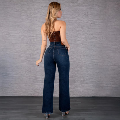 Jeans Bota Recta Strech Mujer L6068