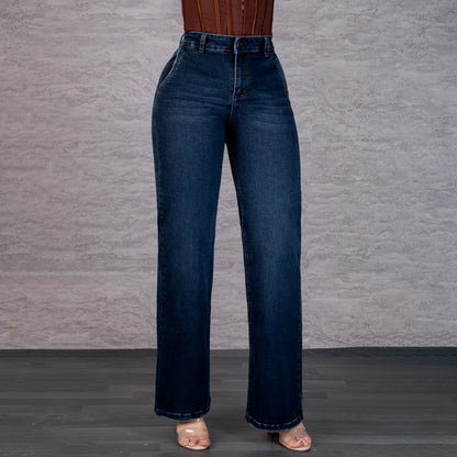 Jeans Bota Recta Strech Mujer L6068