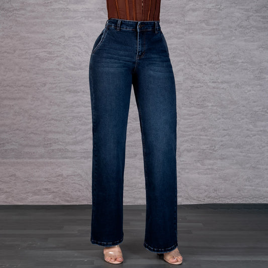 Jeans Bota Recta Strech Mujer L6068
