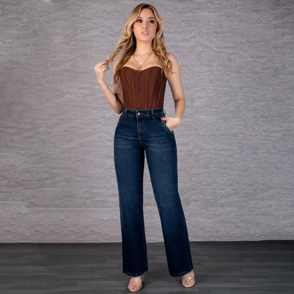 Jeans Bota Recta Strech Mujer L6068