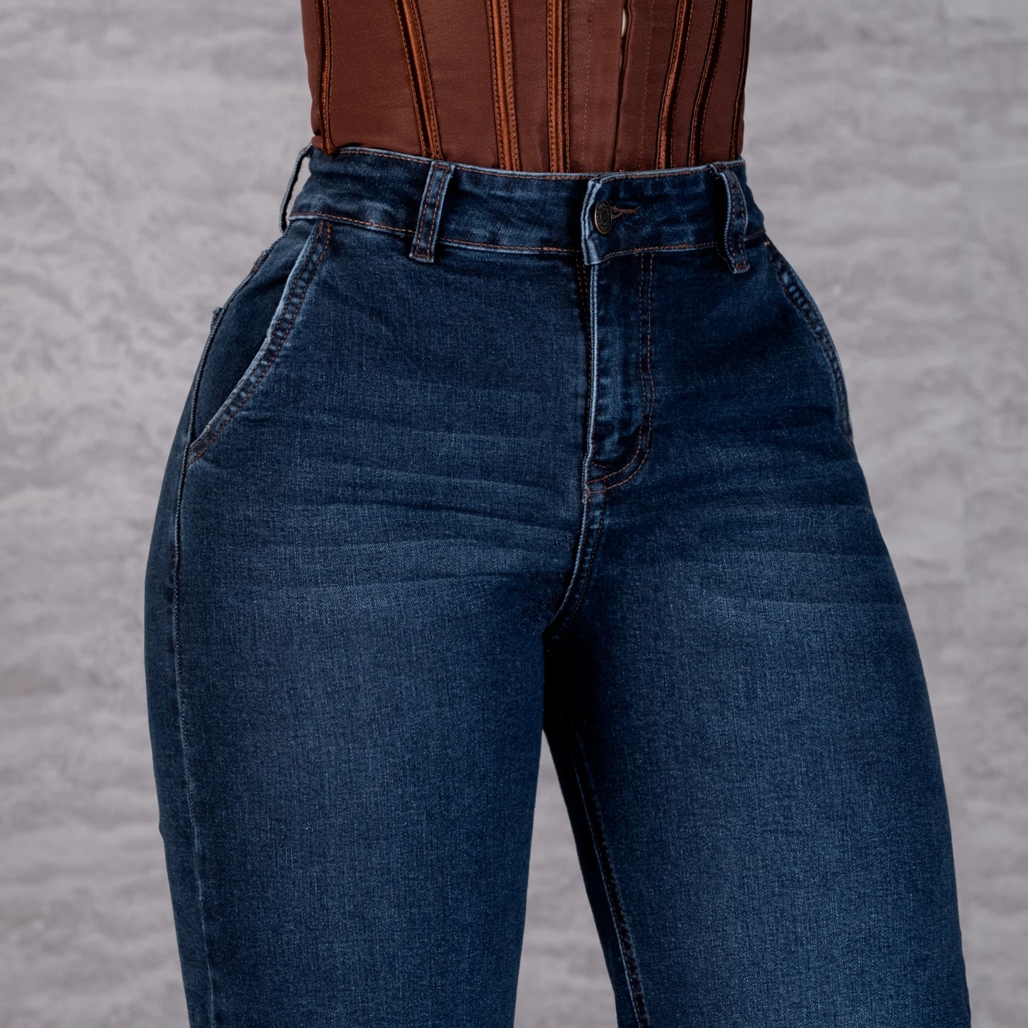 Jeans Bota Recta Strech Mujer L6068