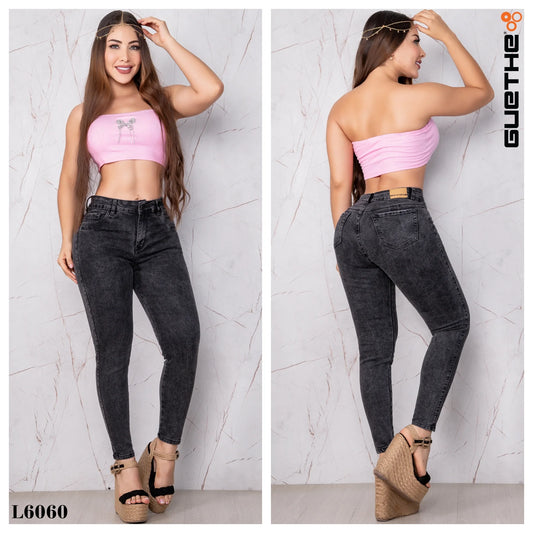 Jeans Skinny Push Up Tiro Alto L6060