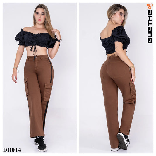 Pantalon_Drill_Cargo_Marron_DR014
