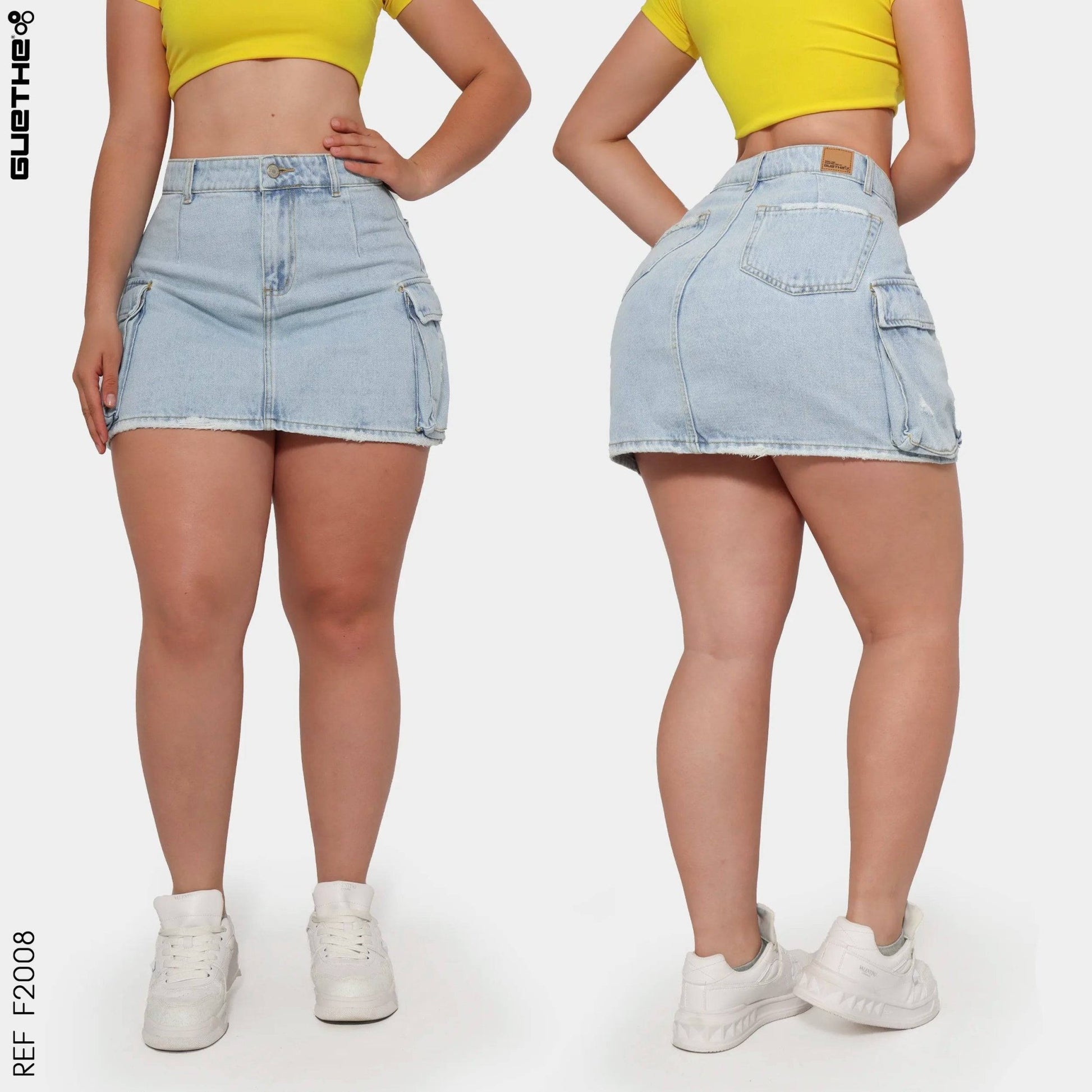 Falda Cargo Rígida F2008 - Guethe08 | Fábrica de Jeans