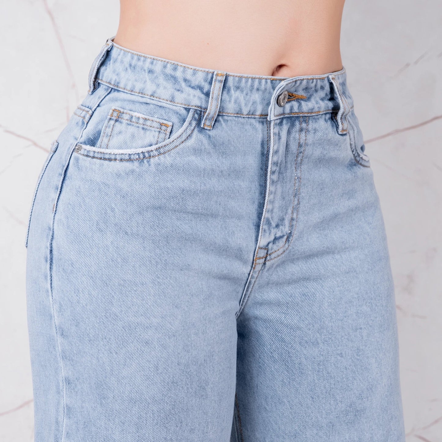 Jeans Bota Recta Rígido Mujer con cereza Bordada R5045 - Guethe08 | Fábrica de Jeans