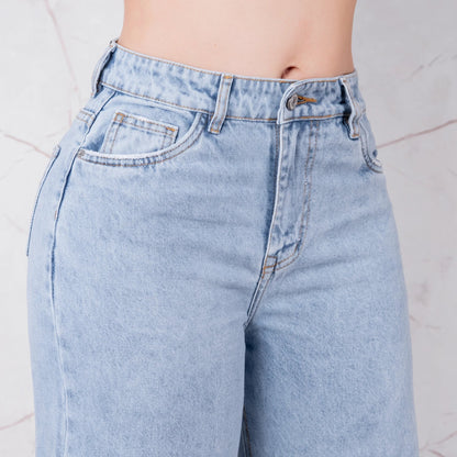 Jeans Bota Recta Rígido Mujer con cereza Bordada R5045 - Guethe08 | Fábrica de Jeans