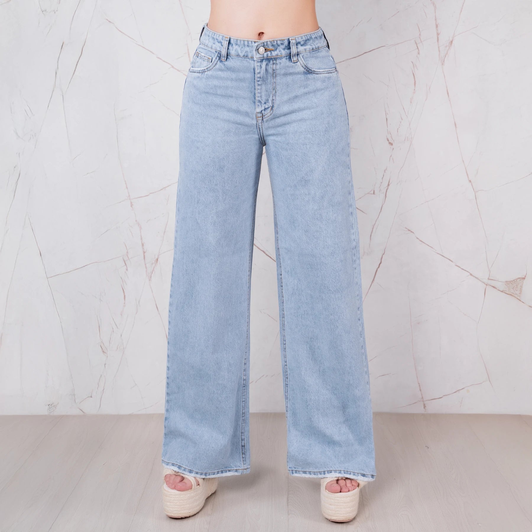 Jeans Bota Recta Rígido Mujer con cereza Bordada R5045 - Guethe08 | Fábrica de Jeans