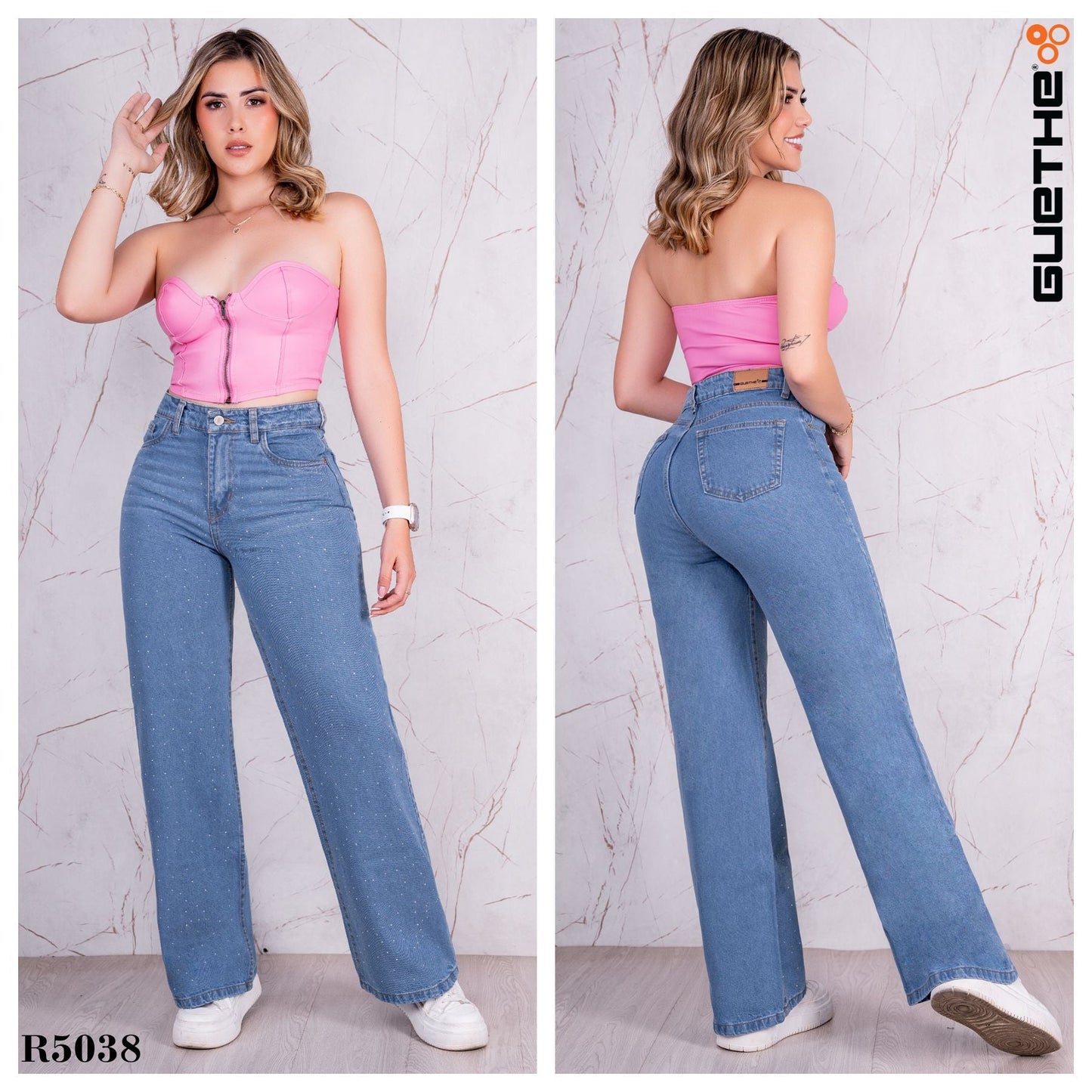 Jeans Bota Recta Rígido Mujer R5038 - Guethe08 | Fábrica de Jeans