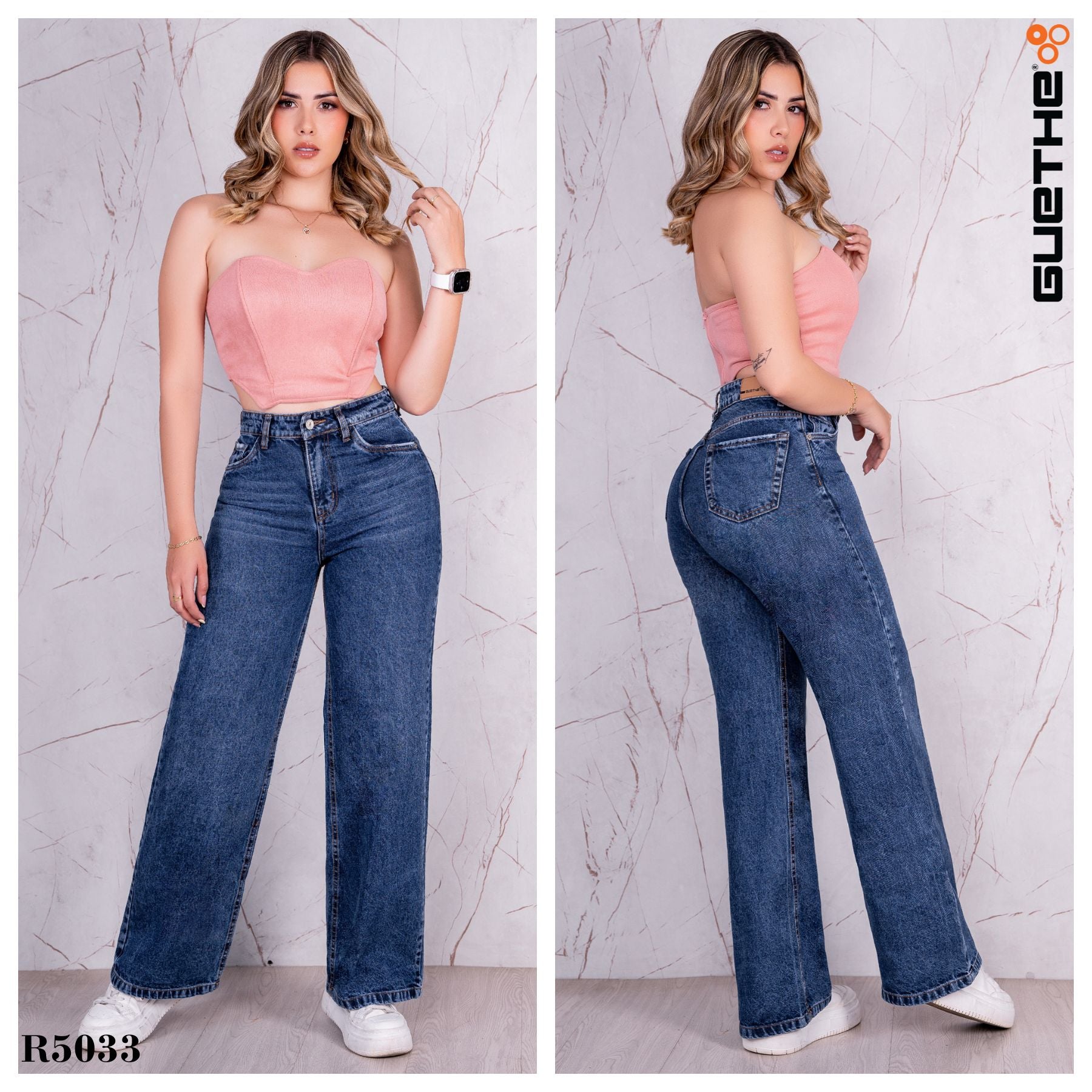 Jeans Bota Recta Rígido Mujer R5033 - Guethe08 | Fábrica de Jeans