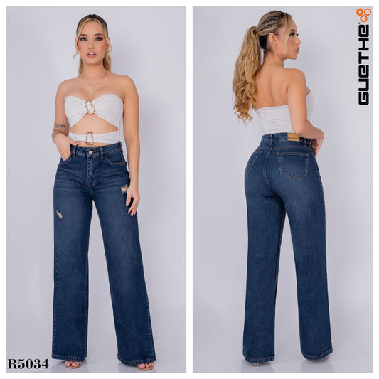 Jeans Bota Recta Rígido Mujer R5034 - Guethe08 | Fábrica de Jeans