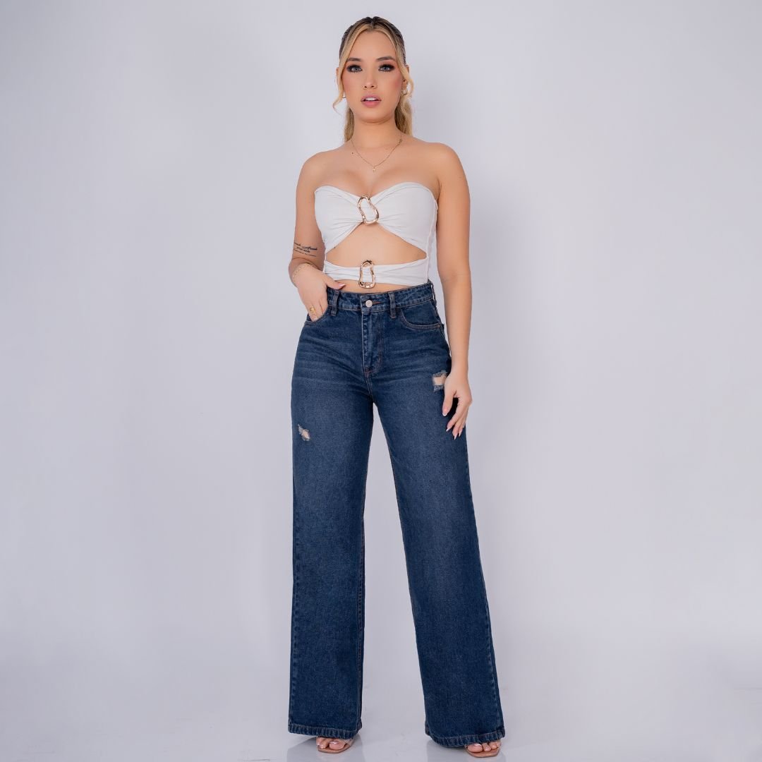 Jeans Bota Recta Rígido Mujer R5034 - Guethe08 | Fábrica de Jeans