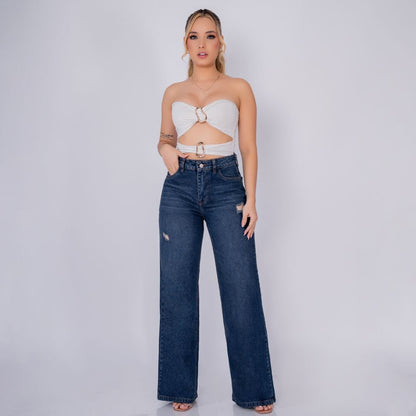 Jeans Bota Recta Rígido Mujer R5034 - Guethe08 | Fábrica de Jeans