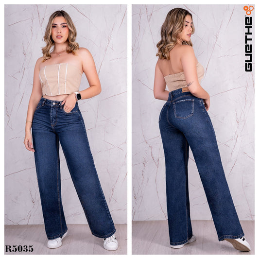 Jeans Bota Recta Rígido Mujer R5035 - Guethe08 | Fábrica de Jeans