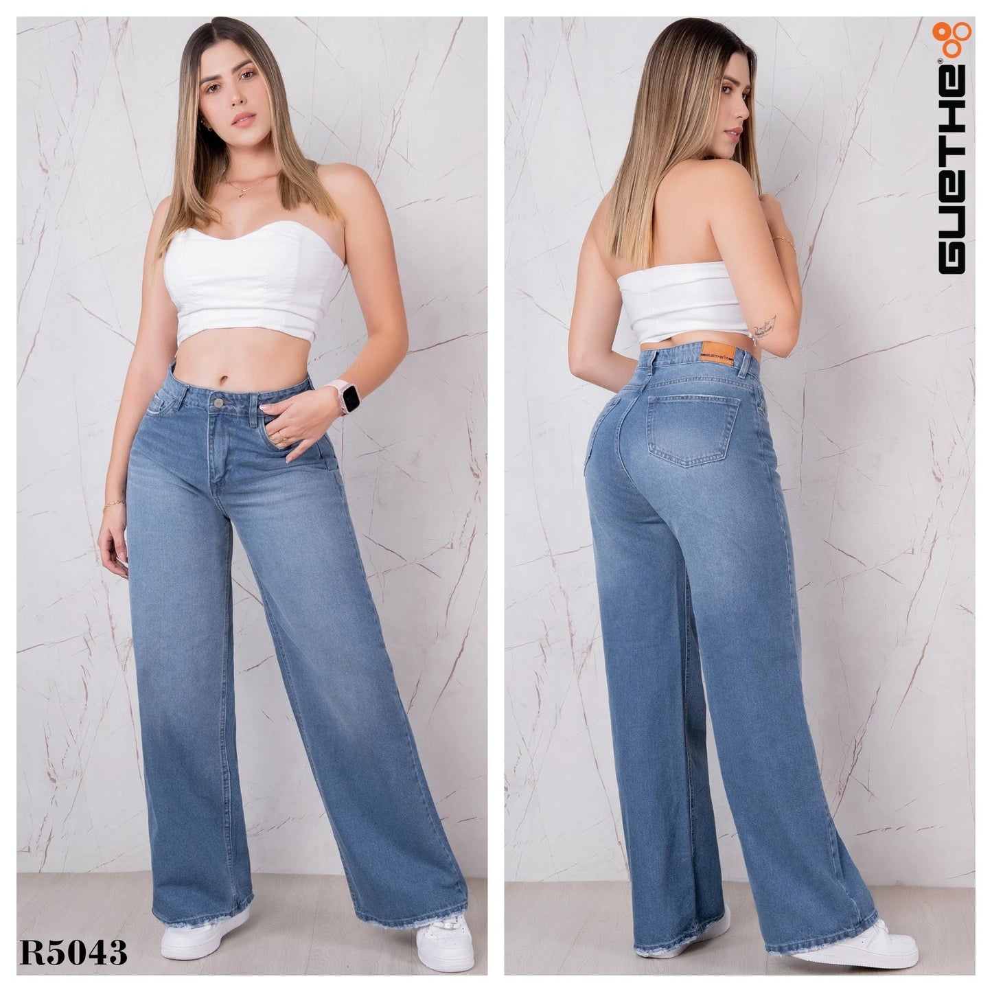Jeans Bota Recta Rígido Mujer R5043 - Guethe08 | Fábrica de Jeans